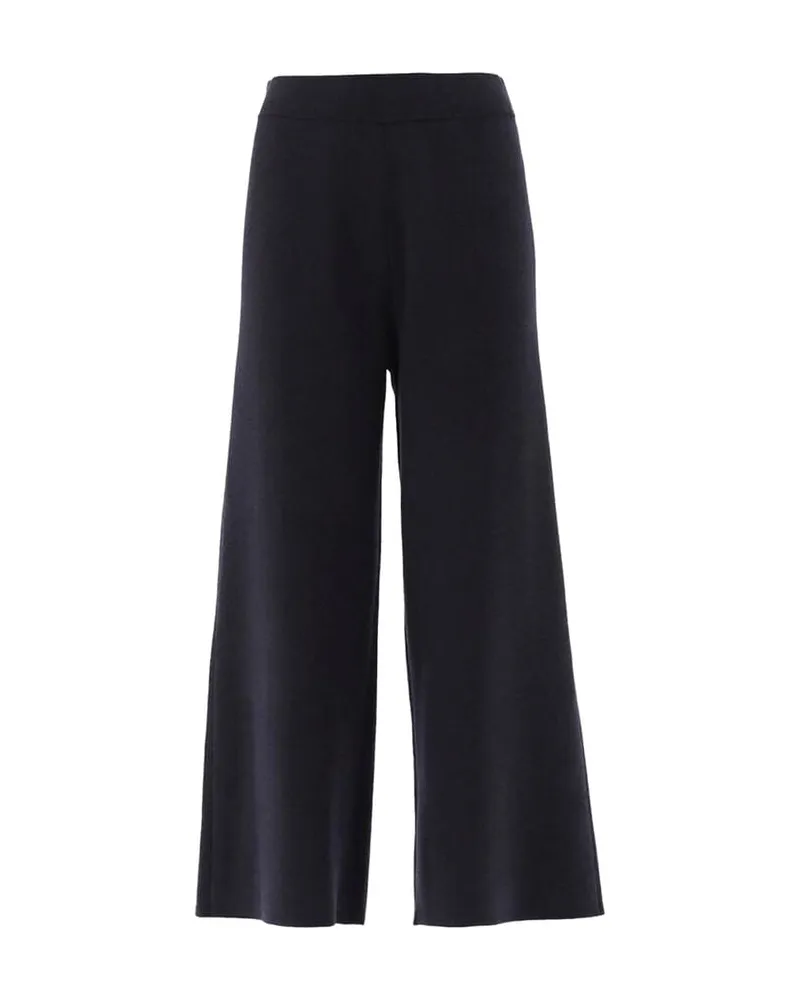 van Laack Damen Strickhose vL-SWALAS-XX Modern Fit aus fein gewebtem Stoff Schwarz