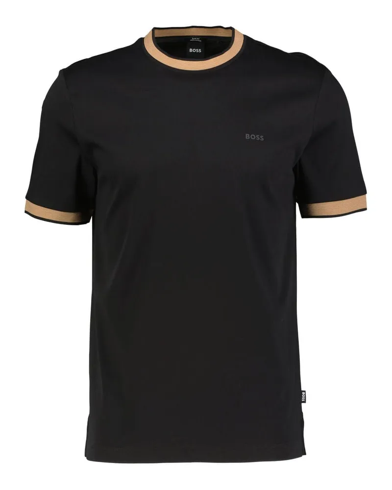 HUGO BOSS Herren T-Shirt H_TESSLER Slim Fit Schwarz