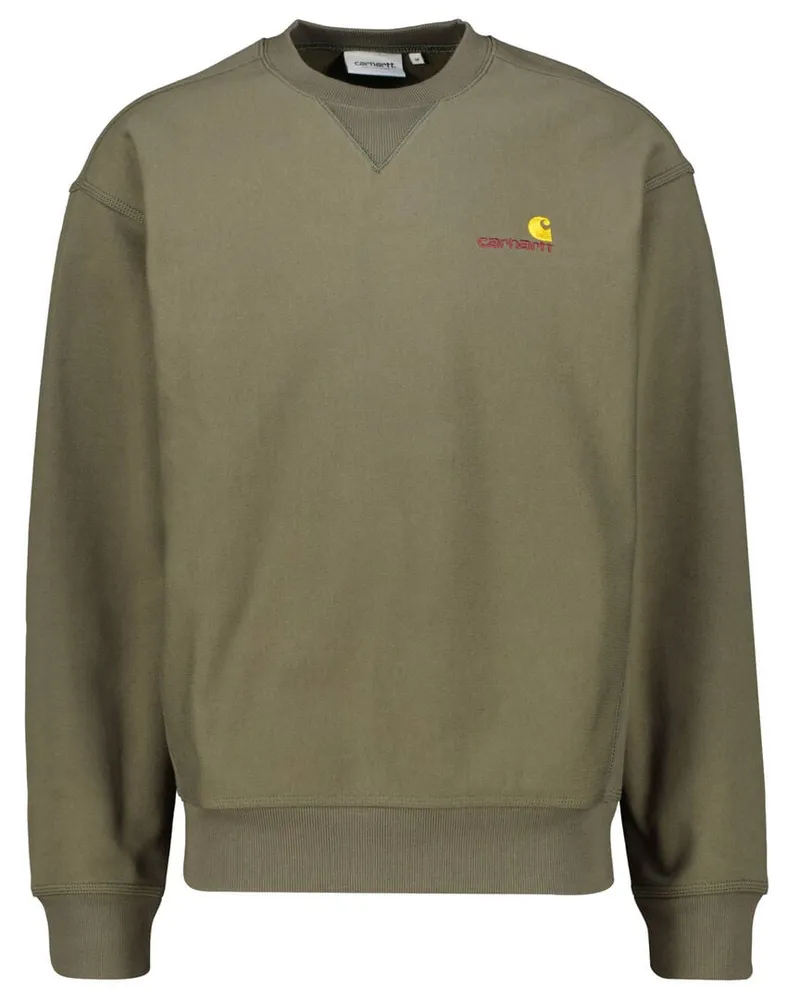 Carhartt WIP Herren Sweatshirt AMERICAN SCRIPT Oliv
