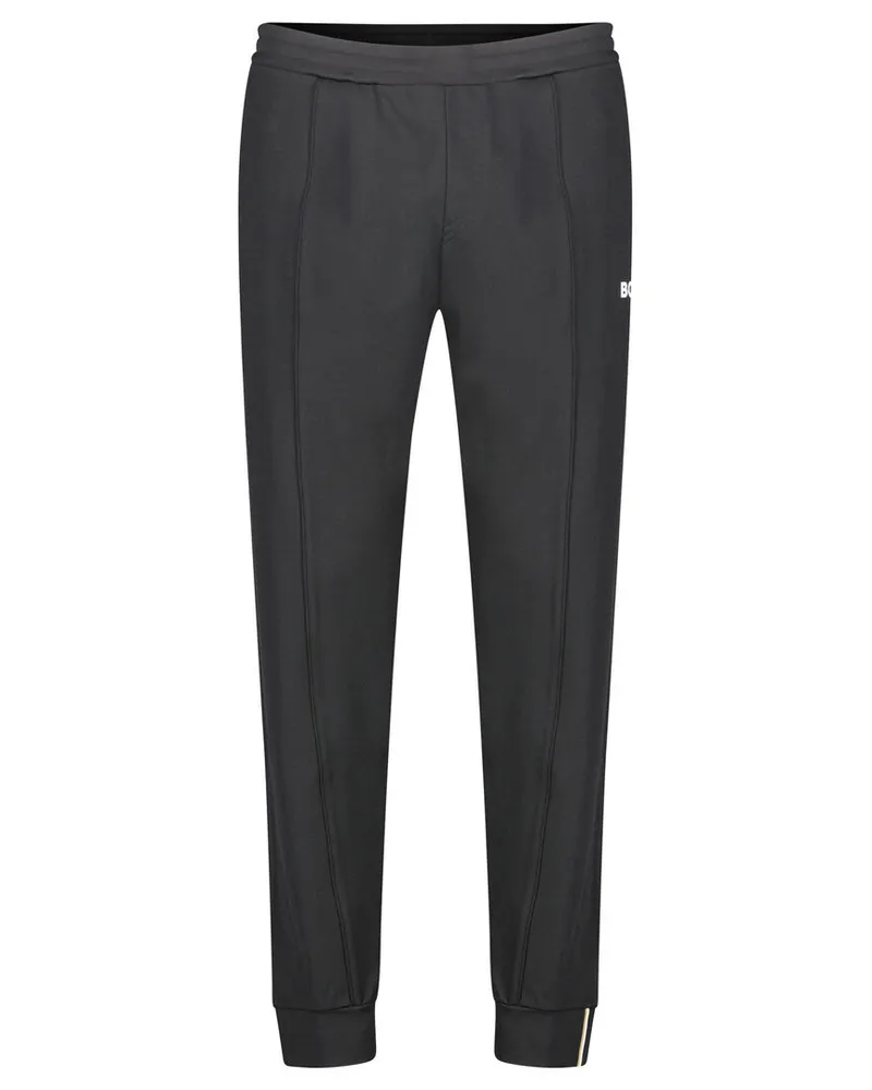 HUGO BOSS Herren Jogginghose aus Stretch-Gabardine HADIKO Schwarz