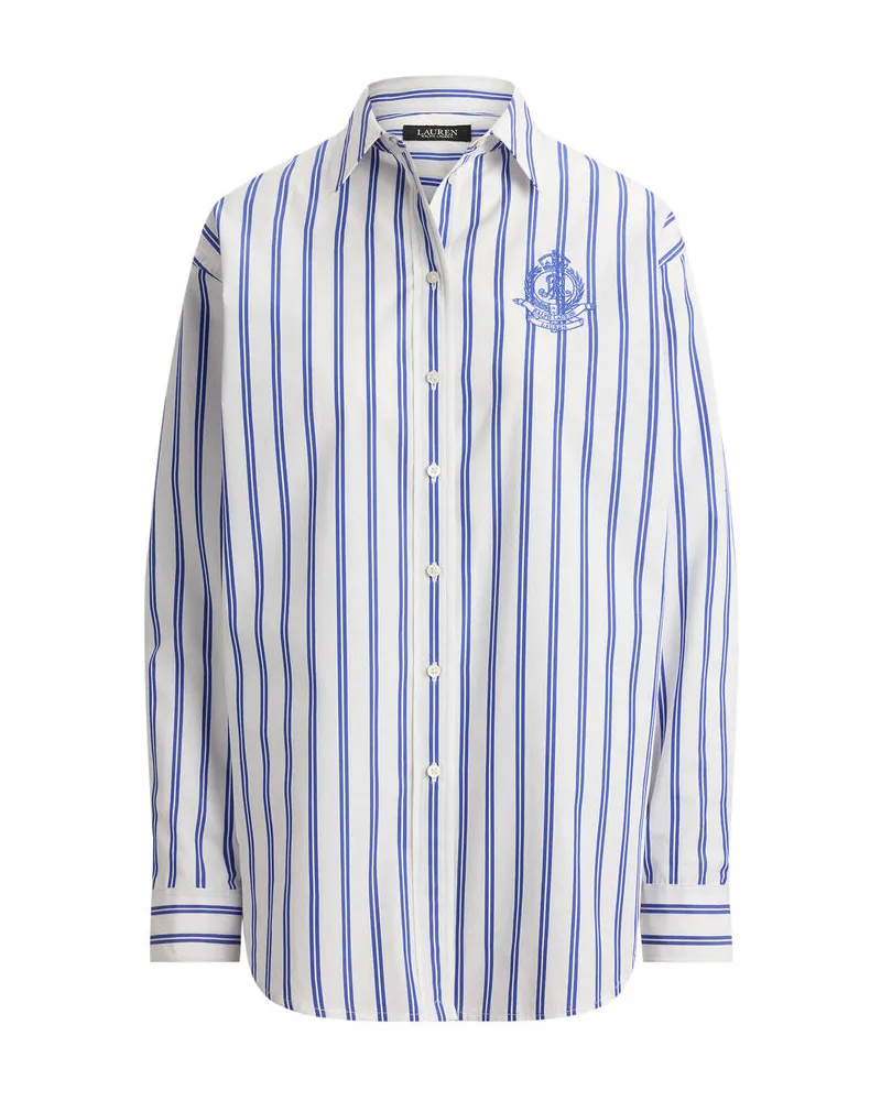 Ralph Lauren Damen Hemdbluse aus Baumwolle Blau