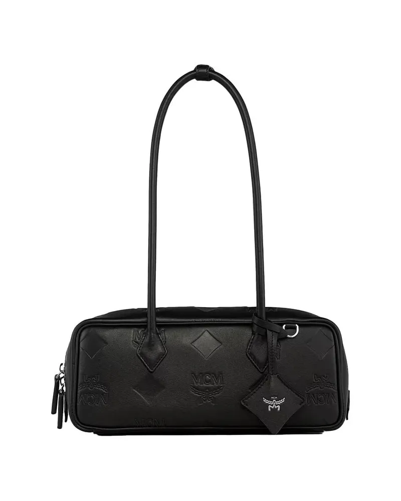 MCM Damen Schultertasche AREN Schwarz