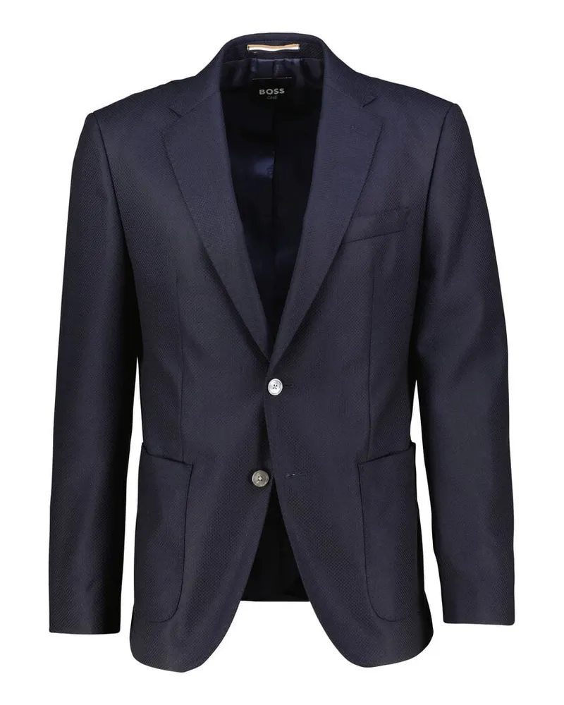 HUGO BOSS Herren Sakko aus Schurwolle H-HUTSON Slim Fit Marine