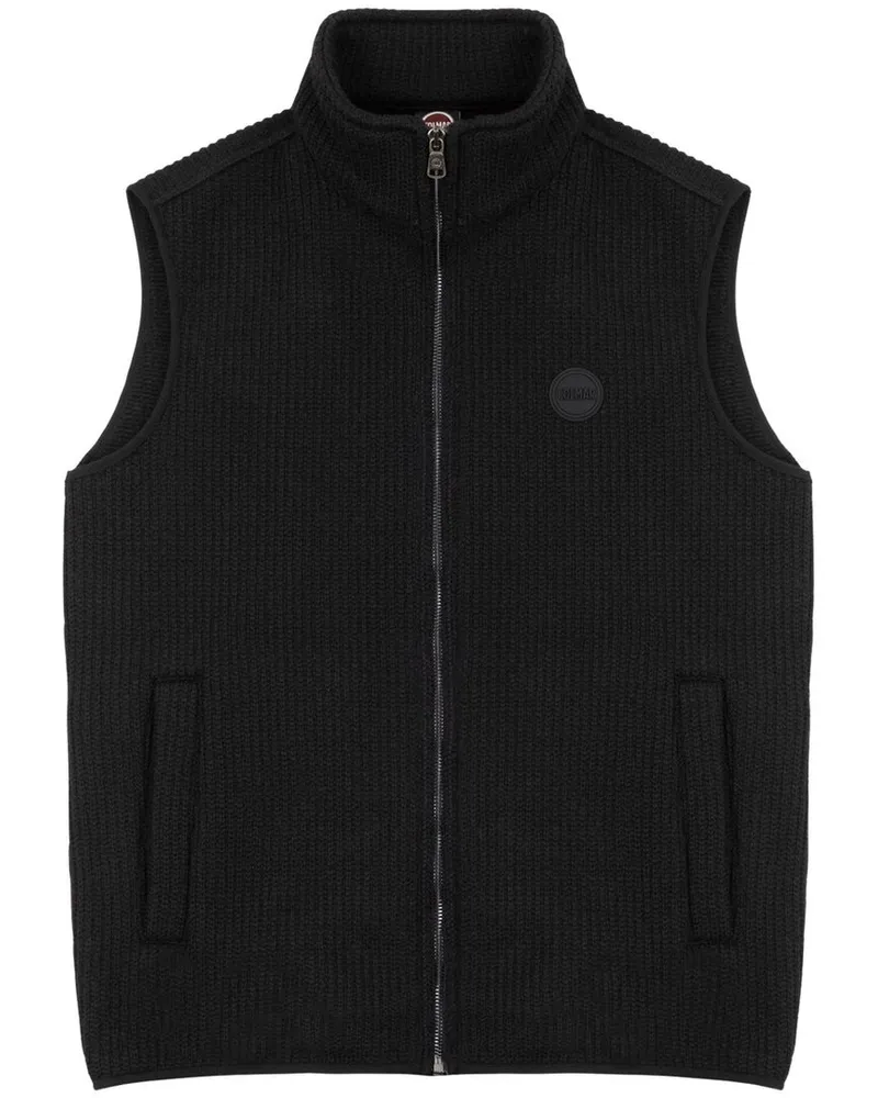 Colmar Herren Strickweste mit Schurwolle Schwarz