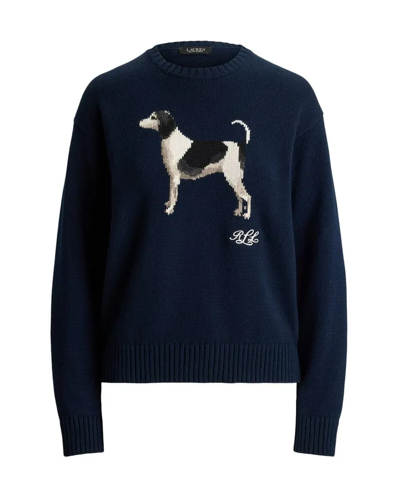 Ralph Lauren Damen Strickpullover aus Baumwolle Marine