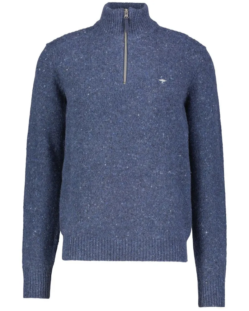 Fynch-Hatton Herren Strickpullover mit Troyer-Kragen DONEGAL Marine
