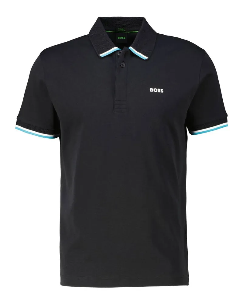 HUGO BOSS Herren Poloshirt PADDY LUX HERITAGE Regular Fit Schwarz