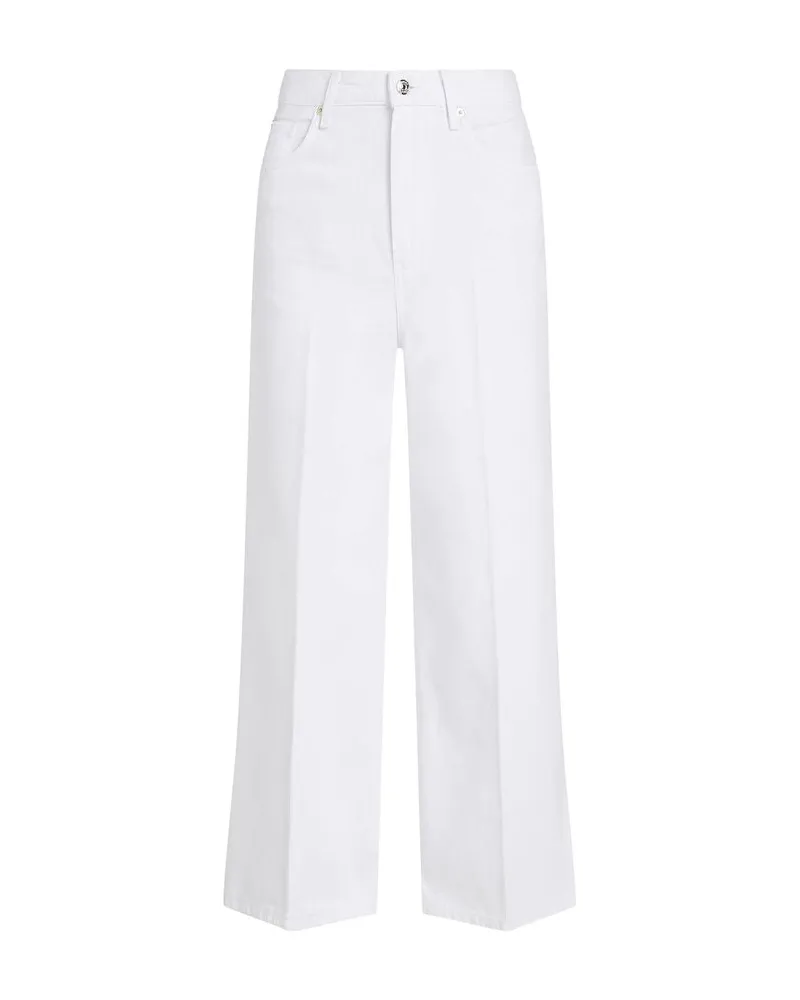 Tommy Hilfiger Damen Jeans Wide Leg High Waist verkürzt Weiss