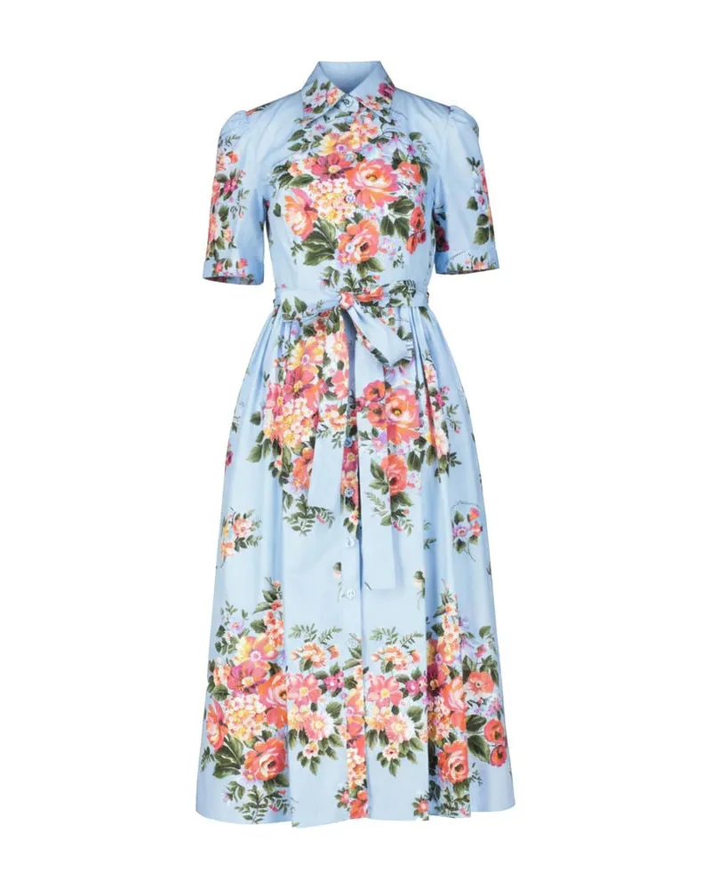 Dolce & Gabbana Damen Kleid aus Popeline Bleu