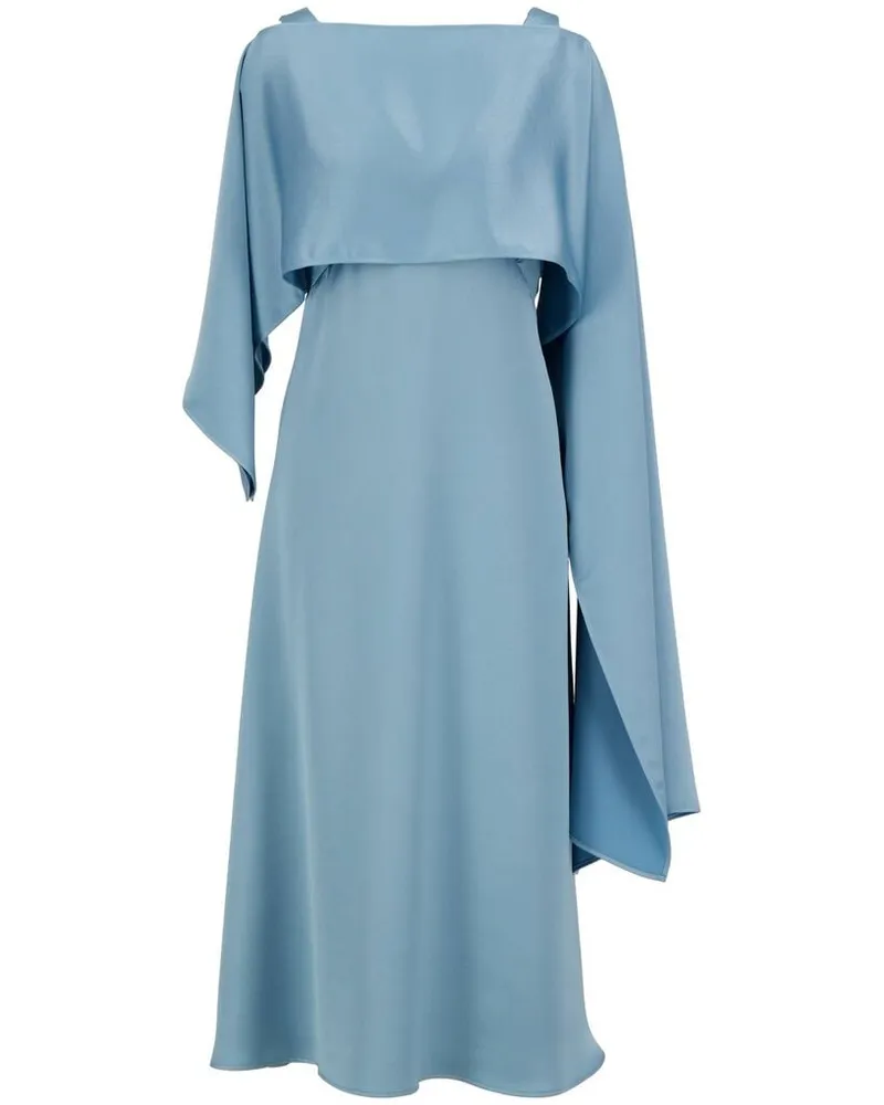 Max Mara Damen Cocktailkleid GAMBERO mit Cape Bleu