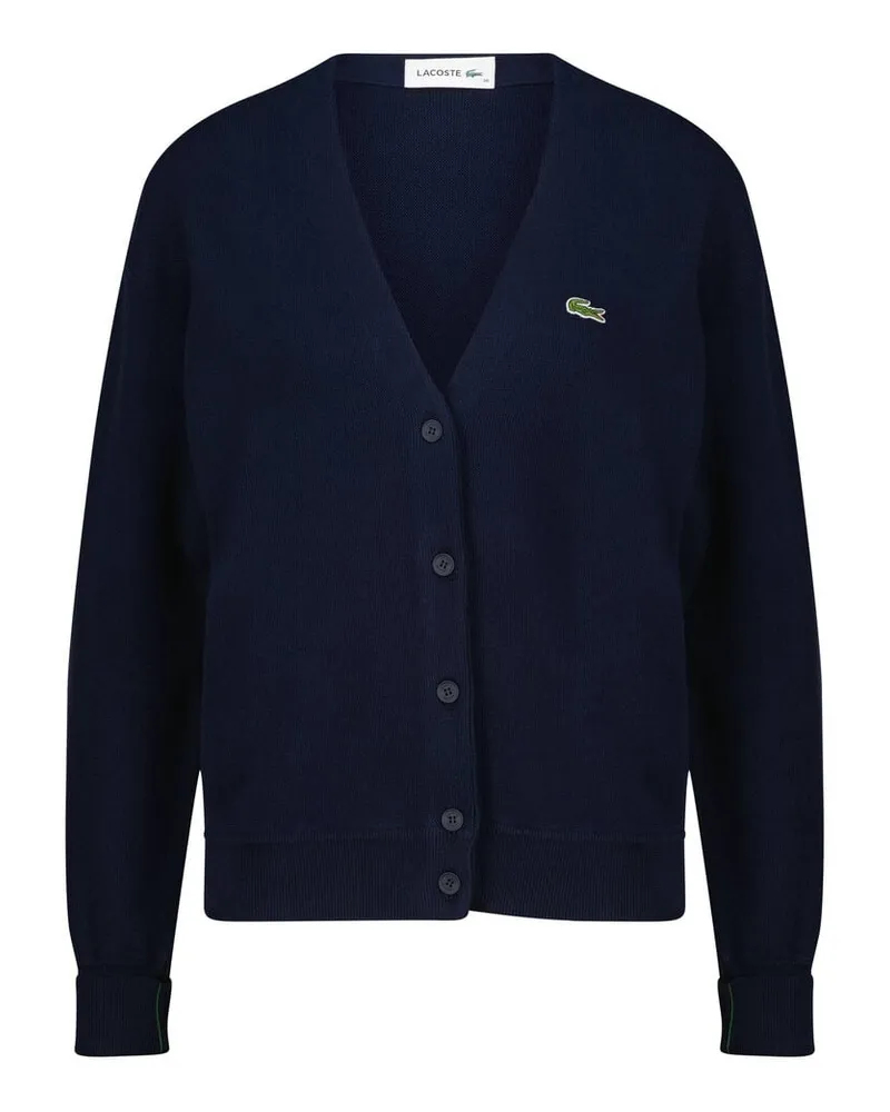 Lacoste Damen Strickjacke aus Baumwolle Marine