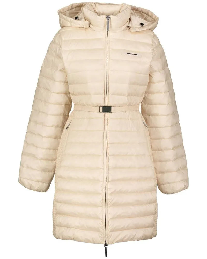 Calvin Klein Damen Steppmantel LW PADDED SMOCKING KNEE COAT Sand