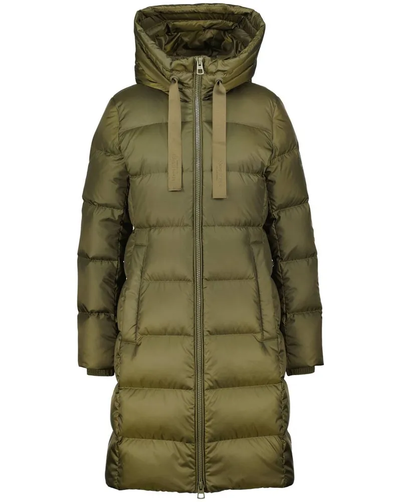 Marc O'Polo Damen Daunenmantel mit Kapuze Oliv