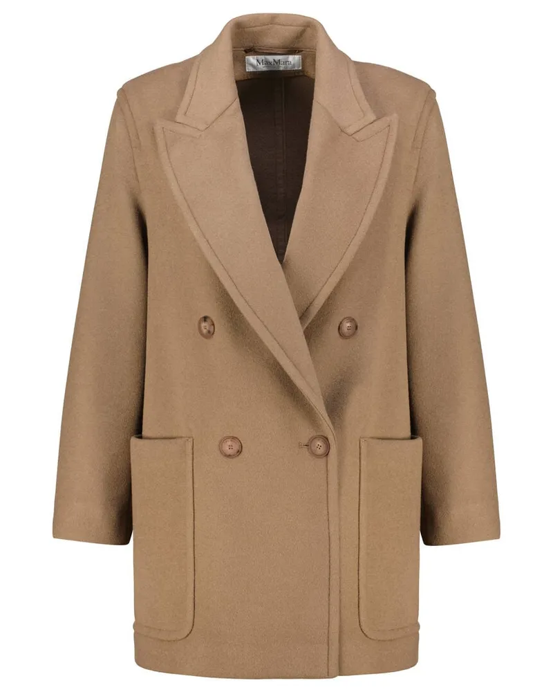 Max Mara Damen Jacke aus Wolle und Kaschmir DELETTA Camel