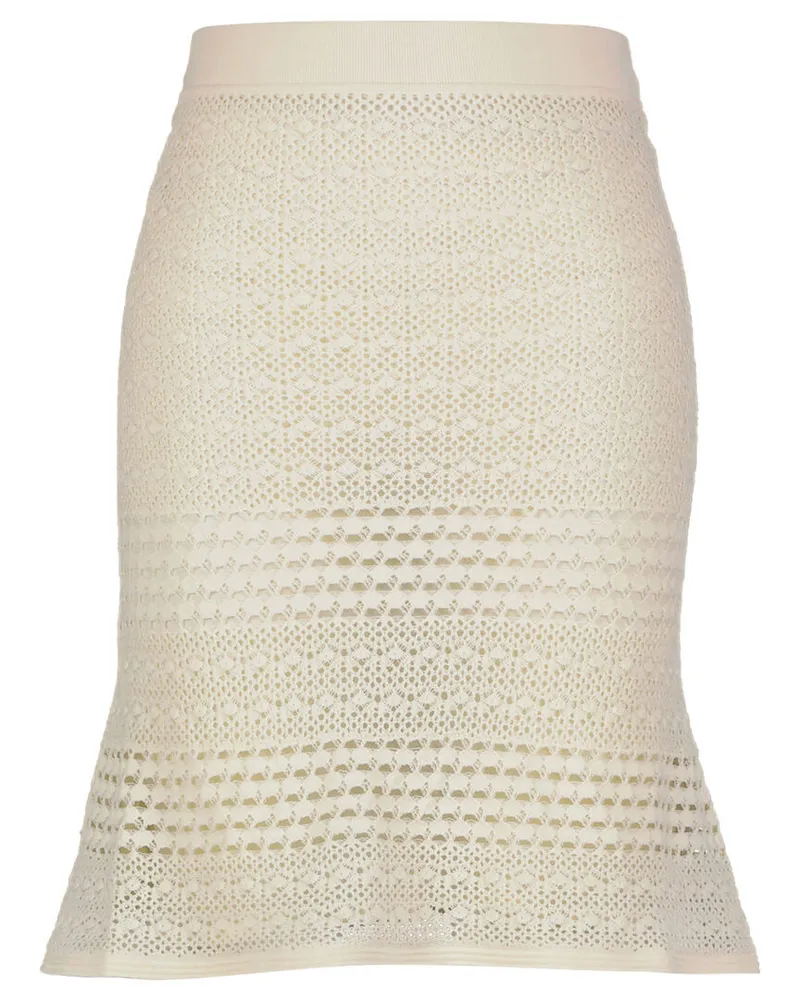Tom Ford Damen Rock aus Stretchviskose Offwhite