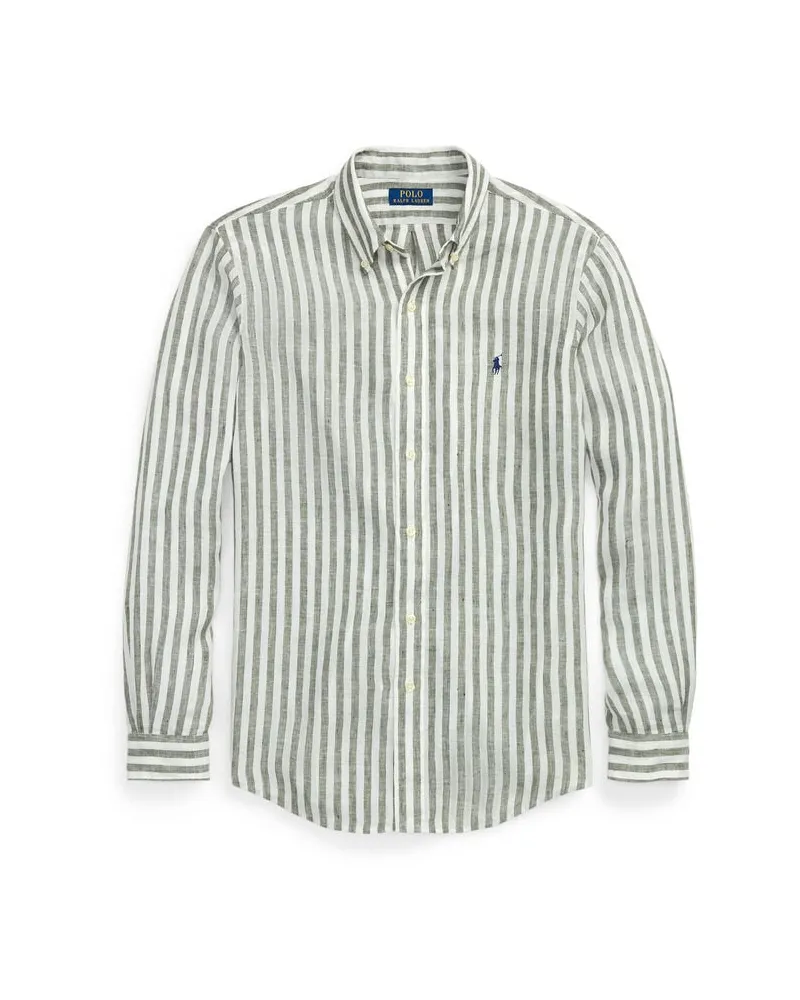 Ralph Lauren Herren Leinenhemd Custom Fit Oliv