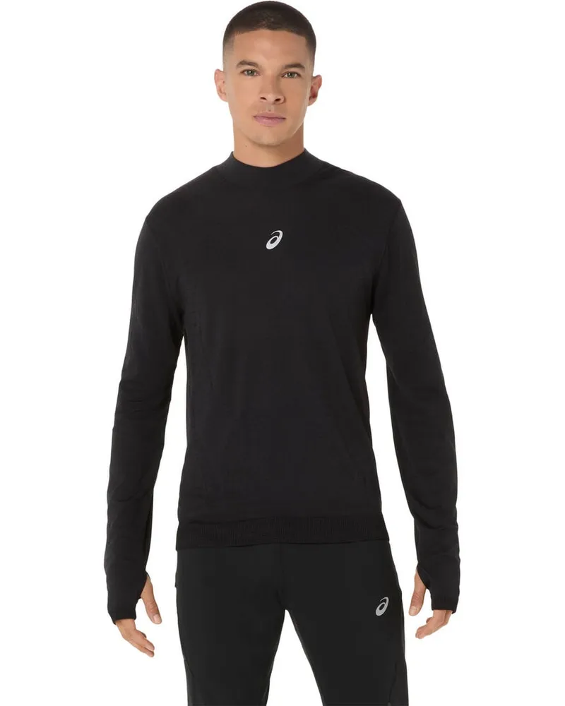 Asics Herren Laufshirt ROAD WINTER SEAMLESS LS Schwarz