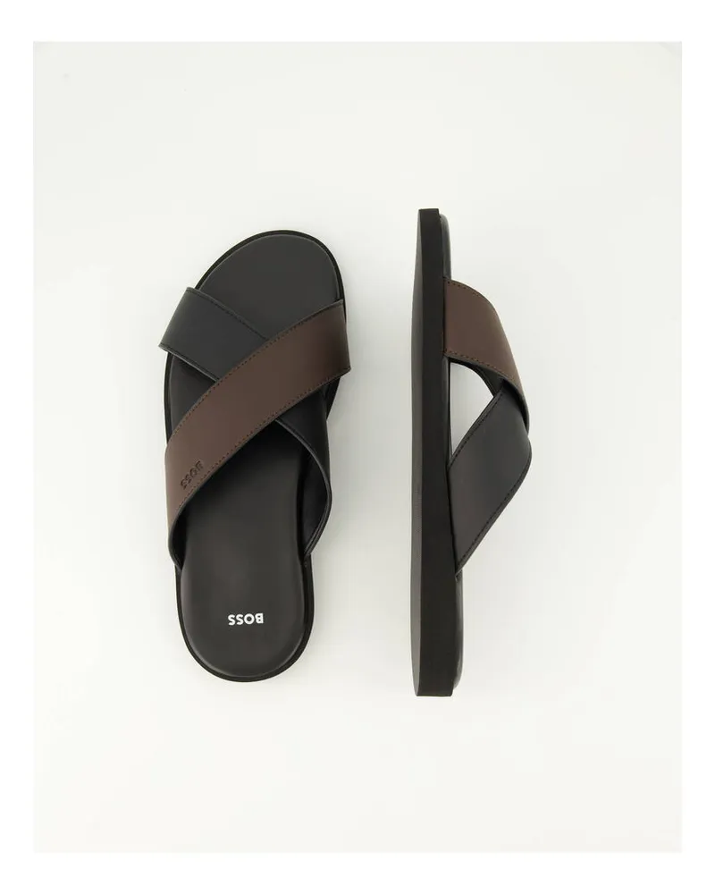 HUGO BOSS Herren Slides aus Kunstleder DARREL bei MyBestBrands