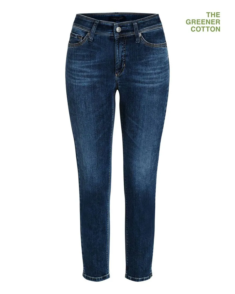 Cambio Damen Jeans "Piper" Slim Fit verkürzt Blue