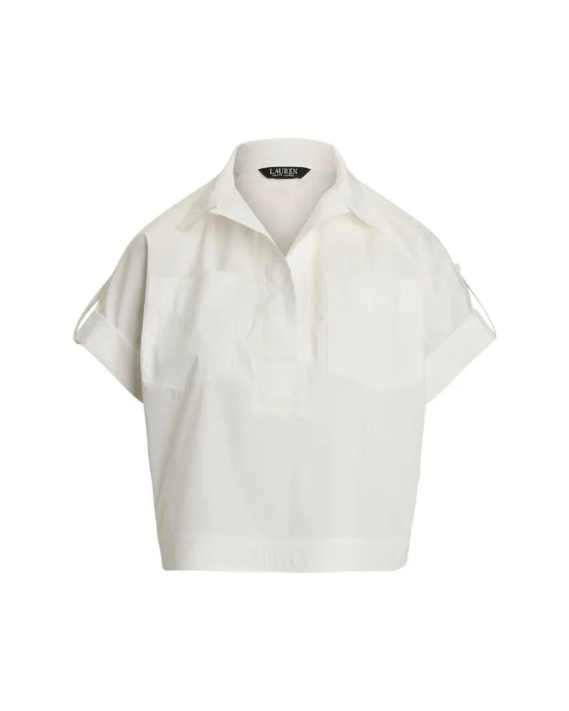 Ralph Lauren Damen Bluse aus Baumwollmischung Weiss