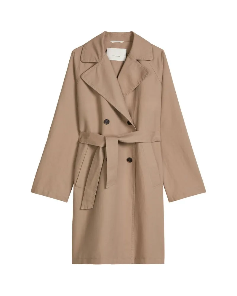 Marc O'Polo Damen Mantel aus Leinenmix Taupe