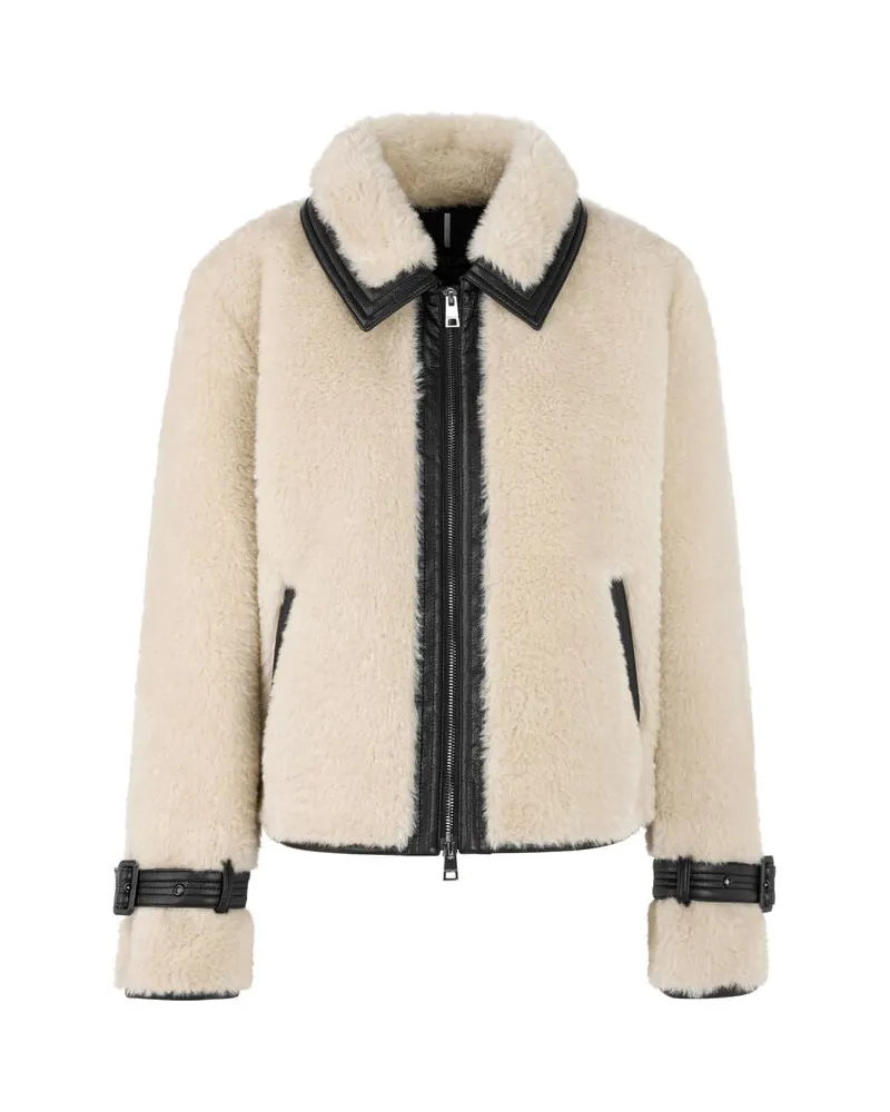 Marc Cain Damen Teddyjacke Offwhite