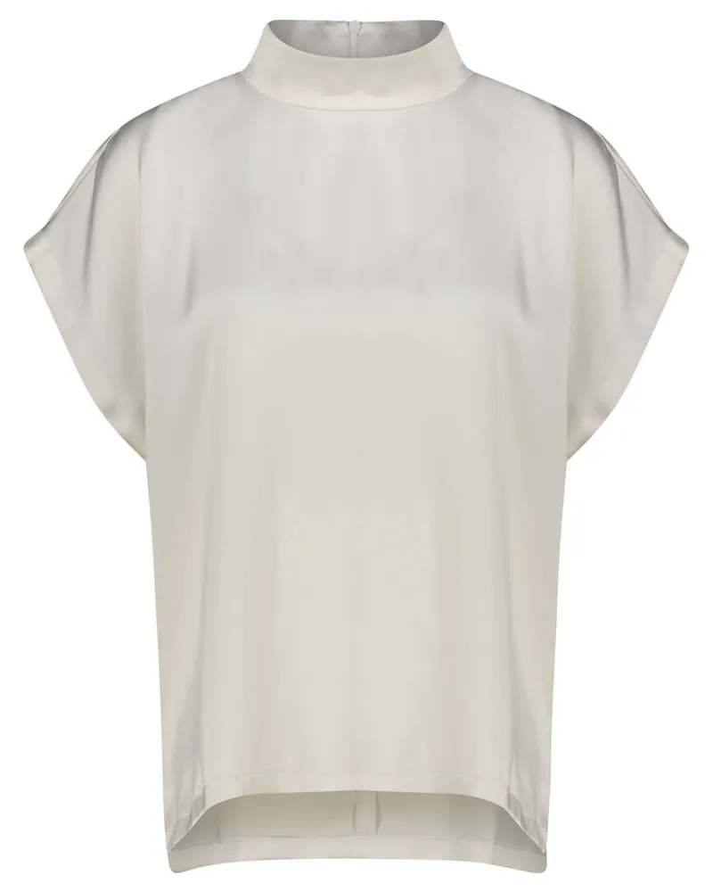 HUGO BOSS Damen Blusentop aus Satin CANELI-1 Offwhite