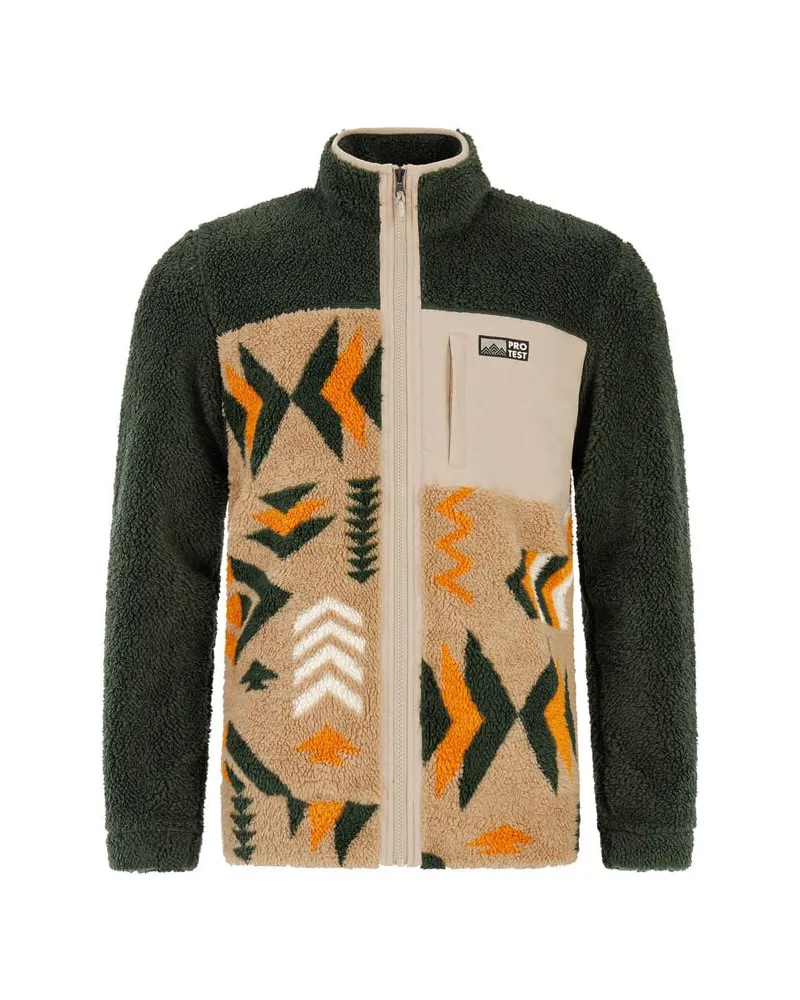 Protest Herren Fleecejacke PRTDON Regular Fit aus Polyester Grün