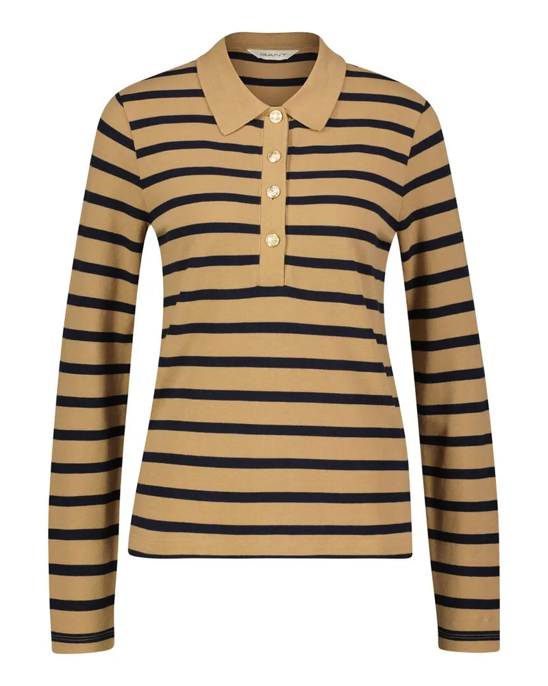 Gant Damen Langarmshirt aus Baumwolle Khaki