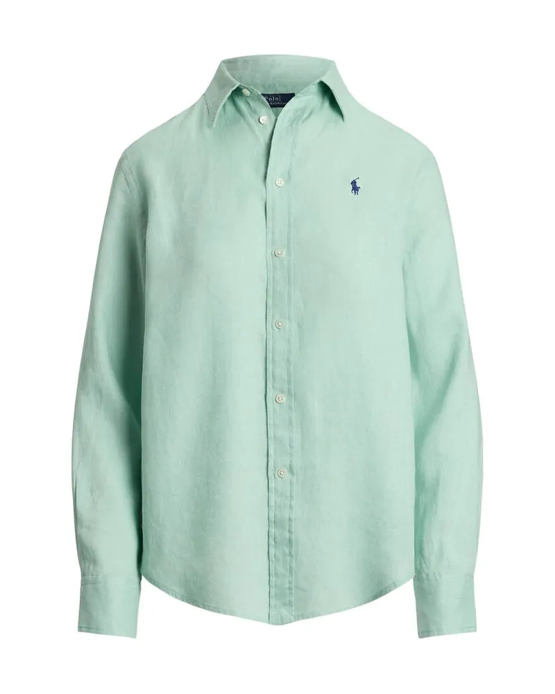 Ralph Lauren Damen Leinenbluse Classic Fit Grün