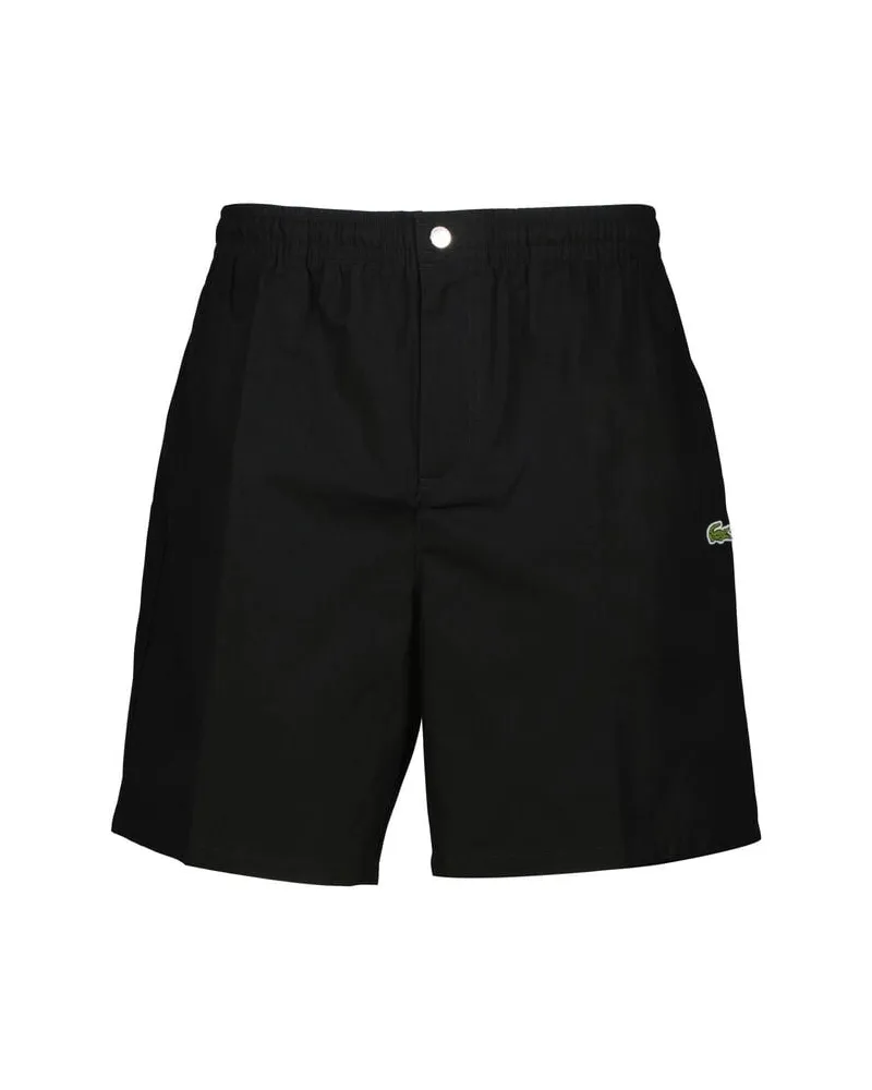 Lacoste Herren Shorts aus Baumwollpopeline Relaxed Fit Schwarz