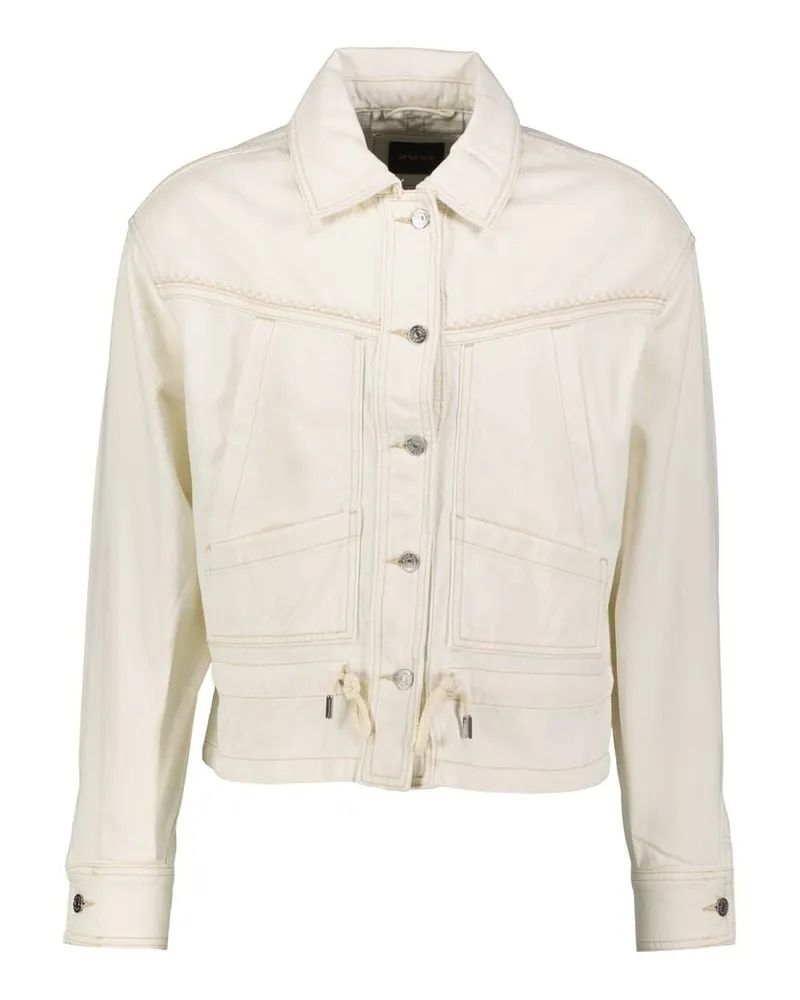 HUGO BOSS Damen Jeansjacke C_DENIM JACKET 4.0 Weiss