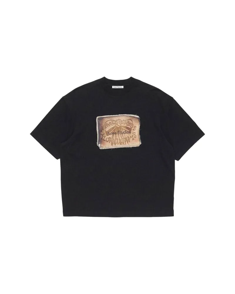 Acne Studios T-Shirt aus Baumwolle Schwarz