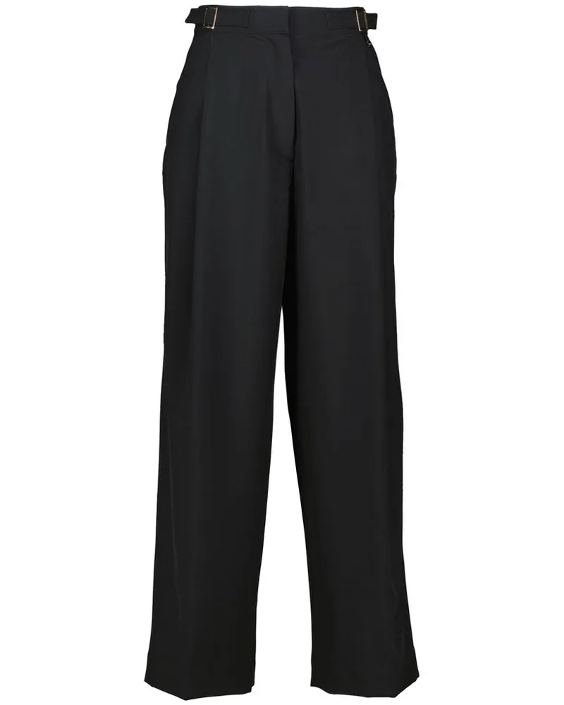 Herno Damen Hose aus elastischem Memory-Gewebe Relaxed Fit Schwarz