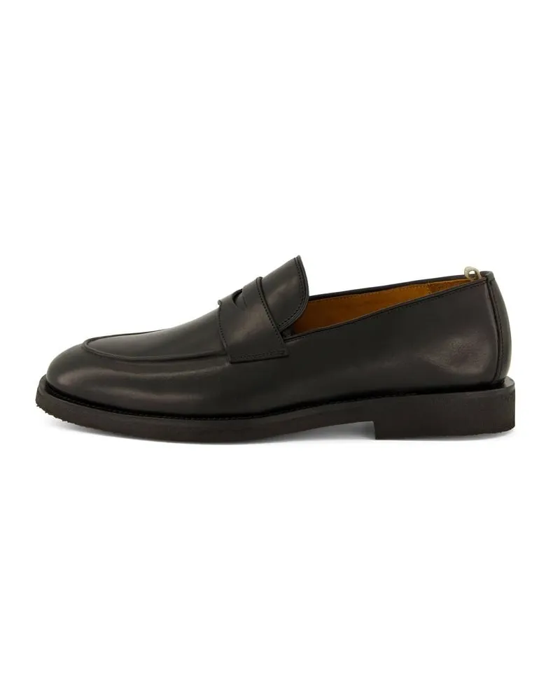 Officine Creative Italia Herren Penny Loafer aus Leder OPERA FLEXI 101 Schwarz