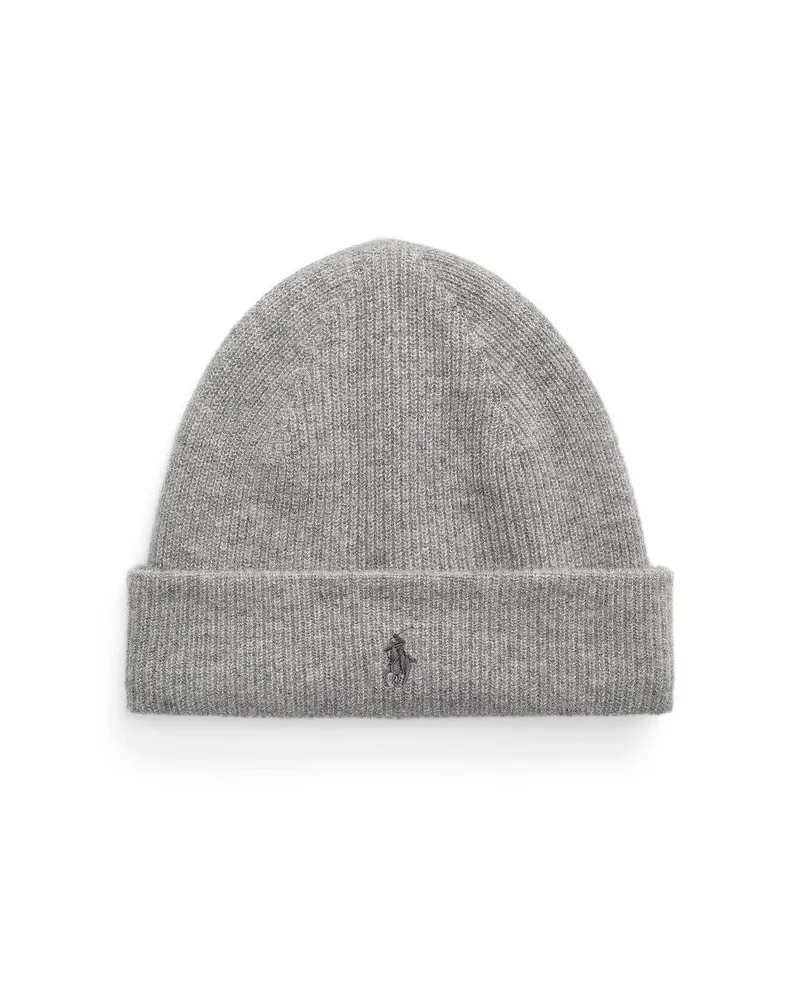 Ralph Lauren Kaschmir-Strickmütze Grau