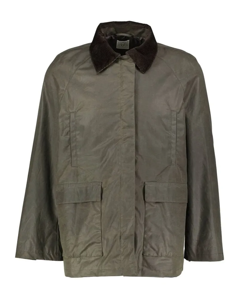 Totême Damen Jacke COUNTRY Oversized Fit Khaki