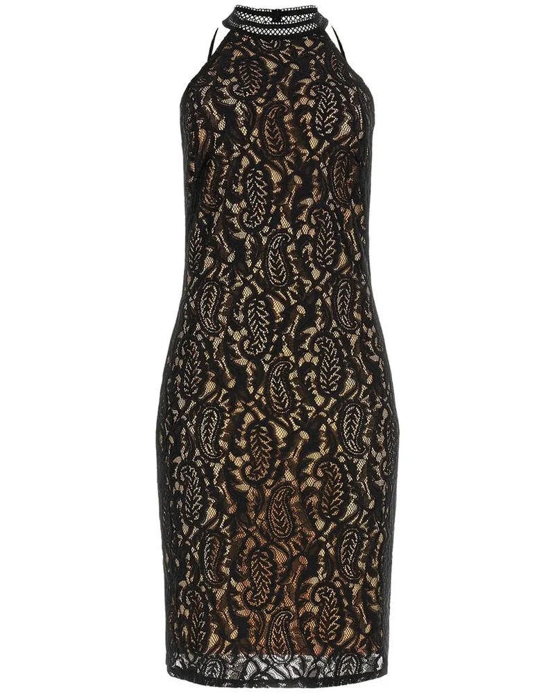Guess Damen Minikleid NEW LIZA Spitzenkleid Schwarz