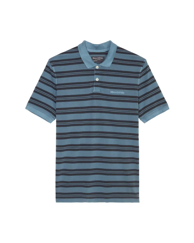 Marc O'Polo Herren Poloshirt aus Bio-Baumwoll-Pique Regular Fit Indigo