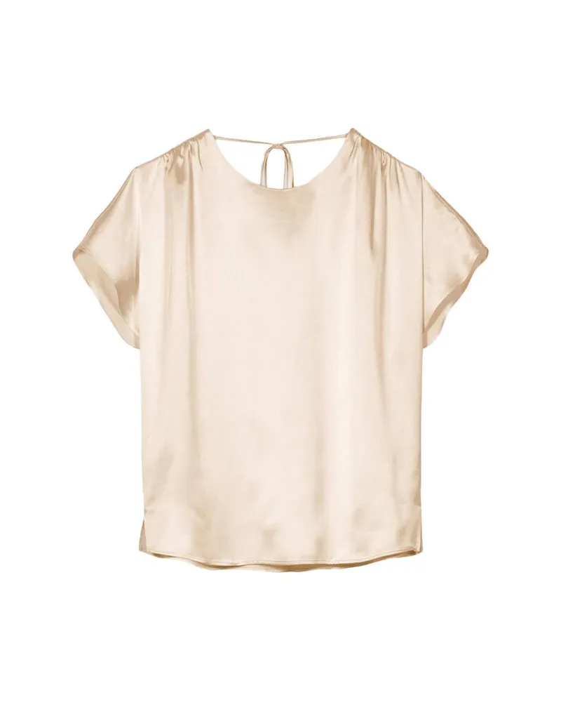 Luisa Cerano Damen Blusenshirt aus Seide Creme