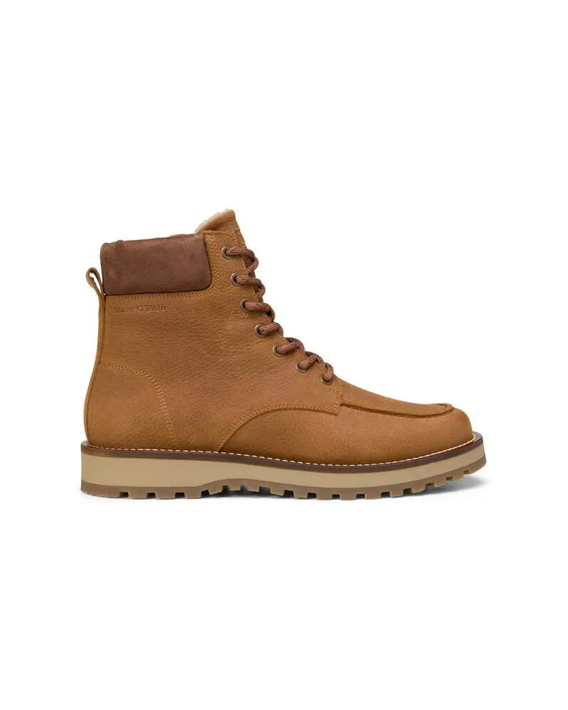 Marc O'Polo Herren Schnürboots aus Leder Cognac