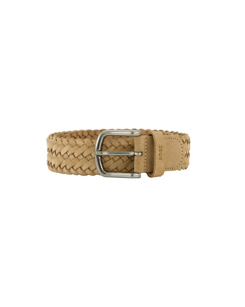 HUGO BOSS Herren Ledergürtel SASH Beige