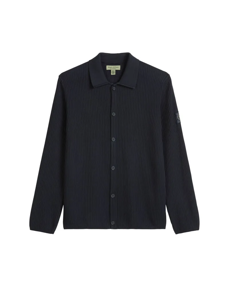 Marc O'Polo Herren Strickjacke DFB TRAVEL COLLECTION Regular Fit Navy