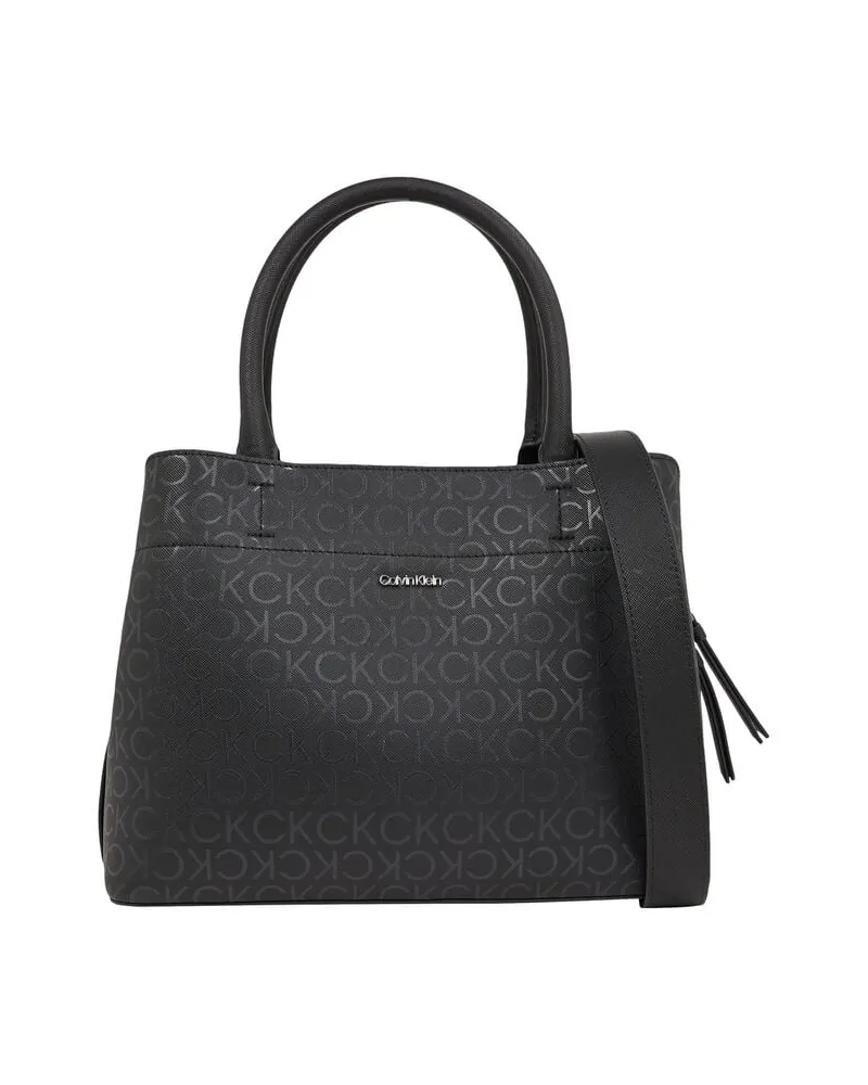Calvin Klein Damen Henkeltasche CK BUSINESS MEDIUM TOTE_MONO Schwarz