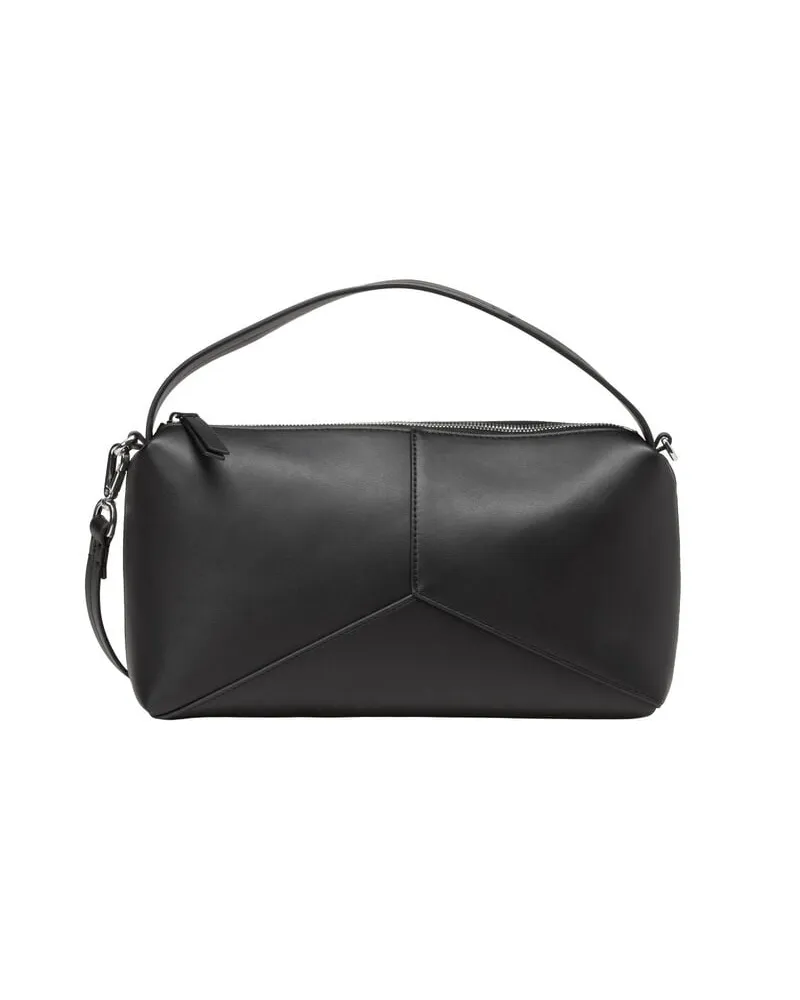 Marc O'Polo Damen Umhängetasche mit recyceltem Polyester Schwarz