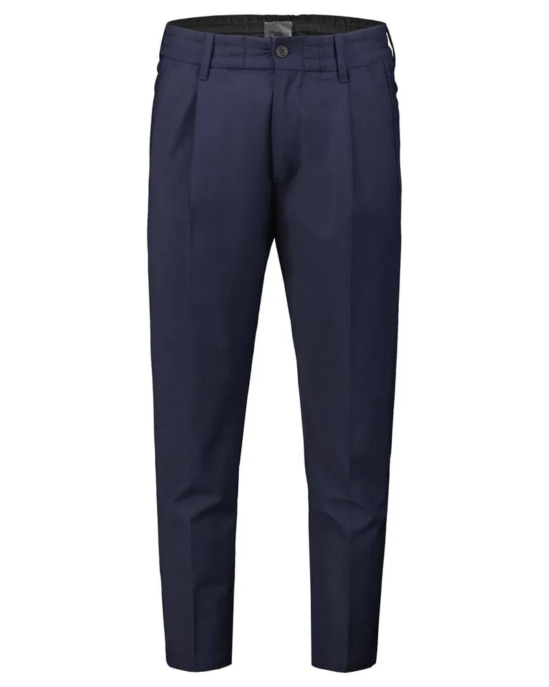 Drykorn Herren Bundfaltenhose CHASY Relaxed Fit verkürzt Blau