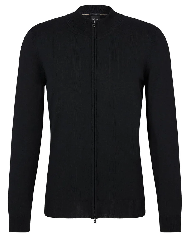 HUGO BOSS Herren Strickjacke BALONSO Schwarz