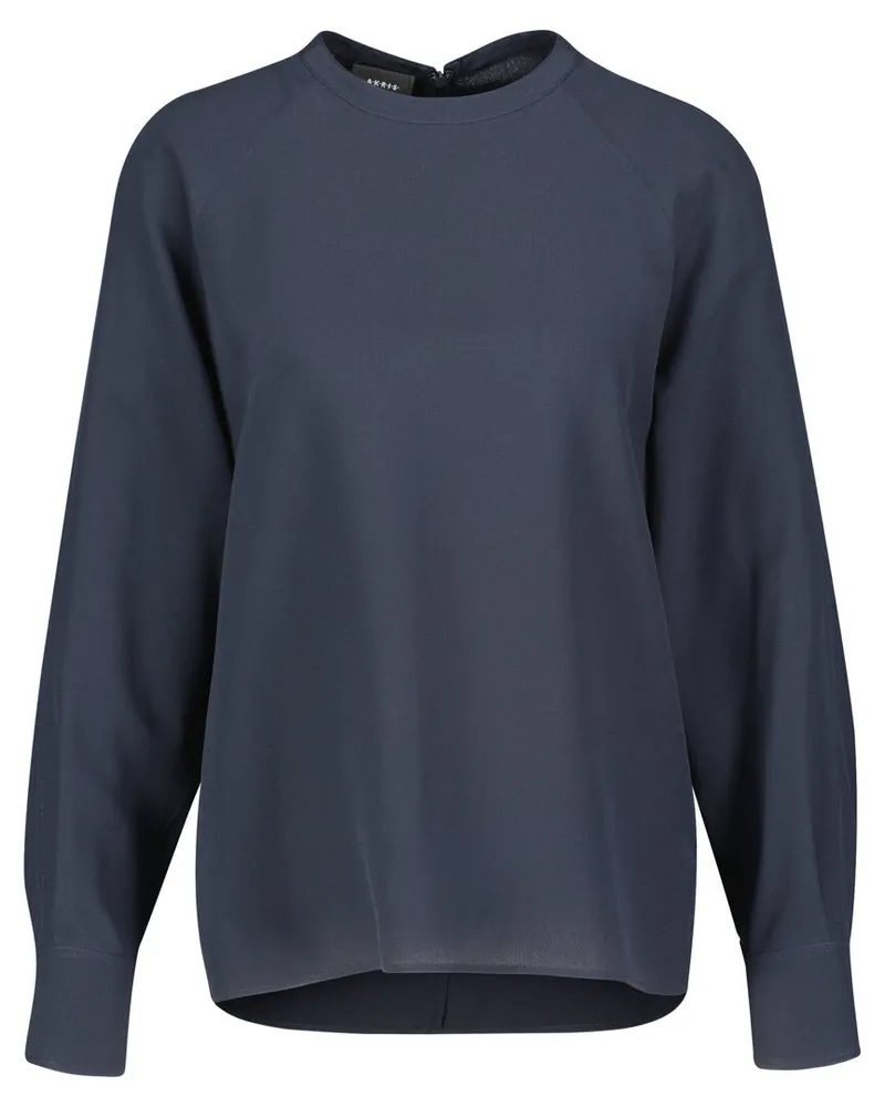 Akris Damen Seidenbluse Marine