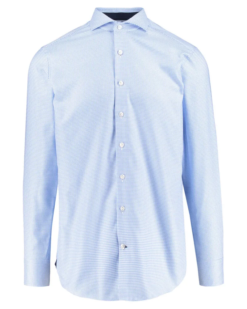 Olymp Herren Hemd Tailored Fit Langarm Bleu