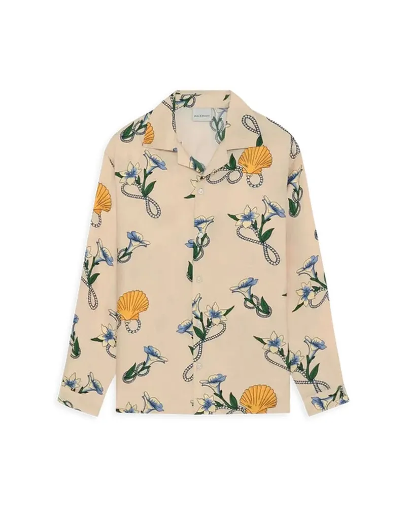 Drôle de Monsieur Herren Seidenhemd Weiss